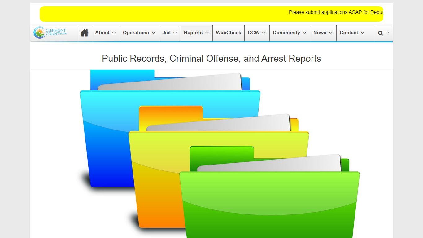 Public Records, Criminal Offense, and Arrest Reports | Clermont County ...