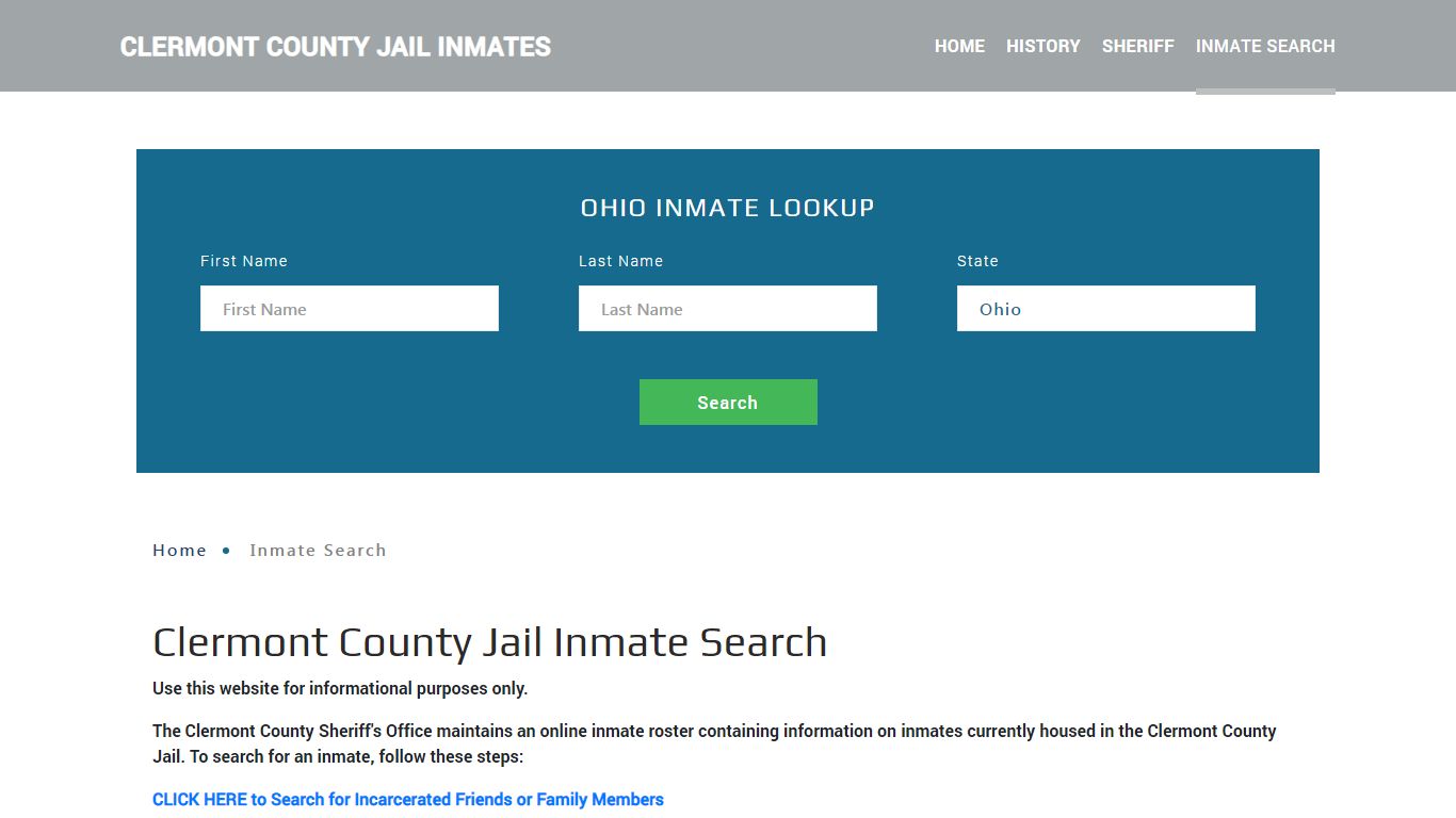 Clermont County, OH Detainee Lookup